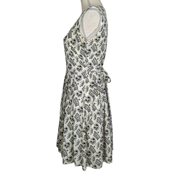Ravi Famous London Sleeveless Crown Print Dress Black and White M - Picture 2 of 16